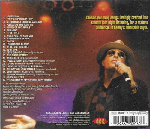Soundtrack To The Doo Wop Era - Kenny Vance - Muziek - ACE RECORDS - 0029667020626 - 31 juli 2006