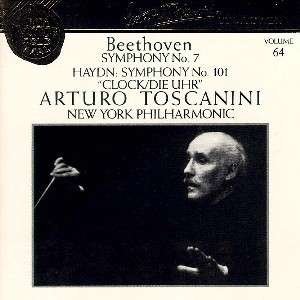 Cover for Toscanini Arturo New York Philharmonic · Beethoven: Sinfonie Nr. 7 &amp; Haydn: Sinfonie Nr. 101 &quot;die Uhr&quot; (CD)