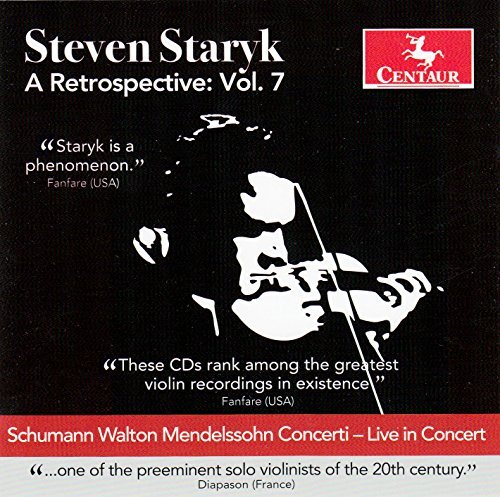 Cover for Mendelssohn / Staryk / Toronto Festival Orchestra · Retrospective 7 (CD) (2015)