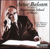 Cover for Beethoven / Haydn / Chopin / Balsam · Artur Balsam in Concert at Manhattan School of (CD) (2007)