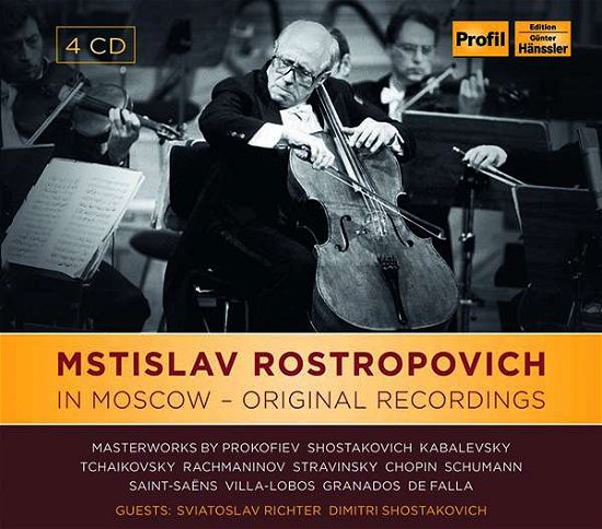 Mstislav Rostropovich In Moscow: Original Recordings - Rostropovich - Musik - PROFIL - 0881488180626 - 12. april 2019