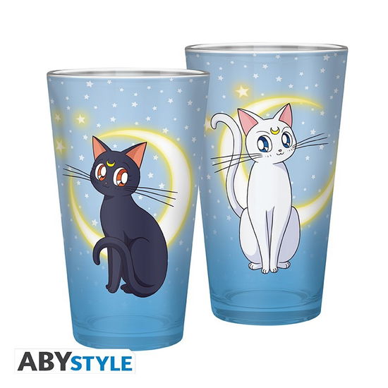 Cover for Sailor Moon: ABYstyle · SAILOR MOON - Large Glass - 400ml - Luna &amp; Artemis (ACCESSORY)