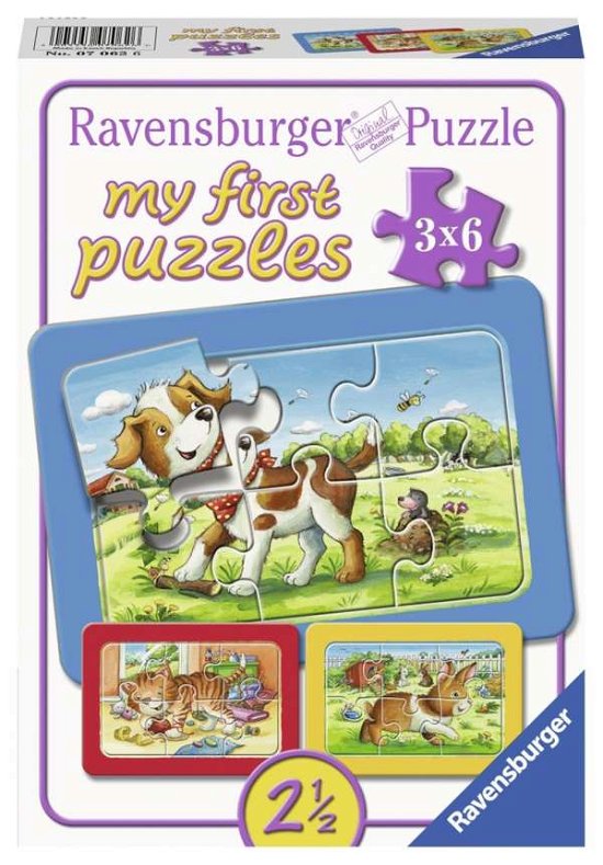 Mijn eerste puzzel Mijn Dierenvriendjes 3x6 stukjes - Ravensburger - Merchandise - Ravensburger - 4005556070626 - 26. Februar 2019