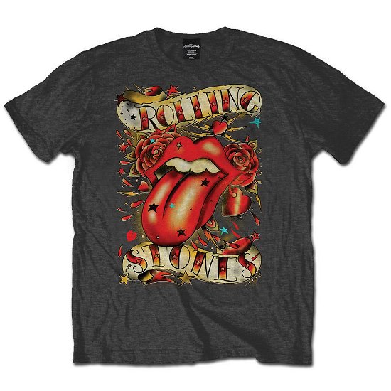 Cover for The Rolling Stones · The Rolling Stones Unisex T-Shirt: Tongues &amp; Stars (T-shirt) [size S] [Brown - Unisex edition]