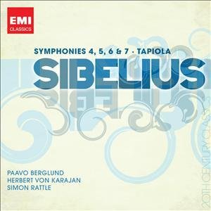 Cover for Simon Rattle / Karajan / Berlin Philarmonic · Sibelius: Symphonies Nos. 4. 5. 6 &amp; 7 (CD) (2011)