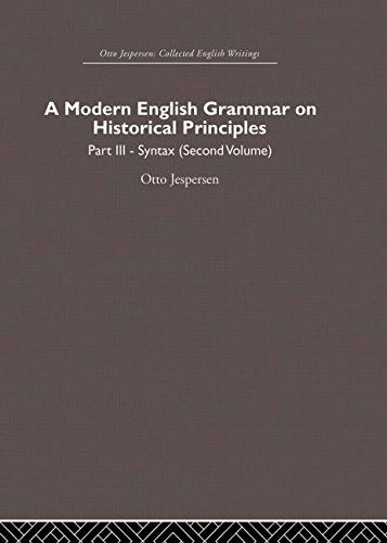 Cover for Otto Jespersen · A Modern English Grammar on Historical Principles: Volume 3 - Otto Jespersen (Taschenbuch) [Reprint edition] (2013)