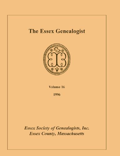 Cover for Inc Essex Society of Genealogists · The Essex Genealogist, Volume 16, 1996 (Paperback Book) (2013)