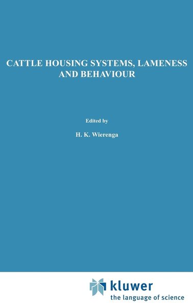 Cover for Commission of the European Communities · Cattle Housing Systems, Lameness and Behaviour: Seminar Proceedings - Current Topics in Veterinary Medicine and Animal Science (Hardcover Book) (1987)