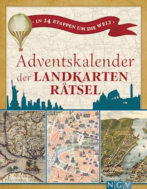 Cover for Philip Kiefer · Adventskalender der Landkartenrätsel. In 24 Etappen um die Welt (Buch) (2022)