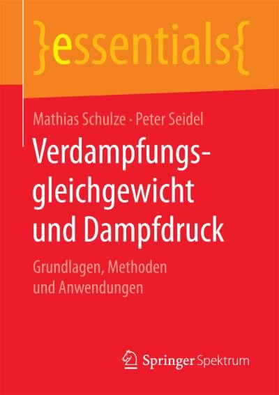 Cover for Schulze · Verdampfungsgleichgewicht und D (Bog) (2017)