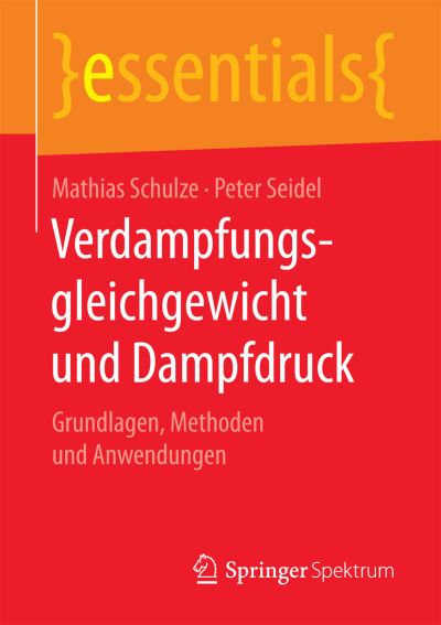 Cover for Schulze · Verdampfungsgleichgewicht und D (Book) (2017)