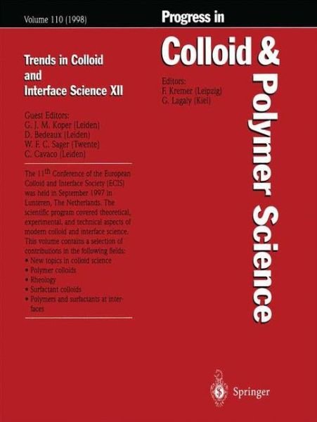 Cover for Ger J M Koper · Trends in Colloid and Interface Science XII - Progress in Colloid and Polymer Science (Paperback Bog) [Softcover reprint of the original 1st ed. 1998 edition] (2013)