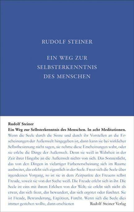 Cover for Steiner · Ein Weg zur Selbsterkenntnis (Bog)