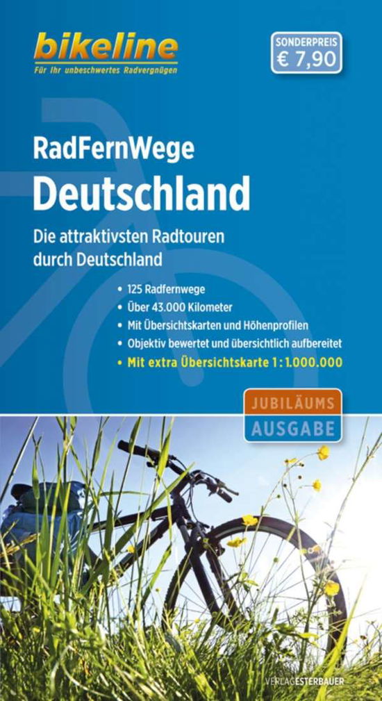 Cover for Esterbauer · Bikeline: RadFernWege Deutschland: Die attraktivsten Radtouren durch Deutschland (Sewn Spine Book) (2016)