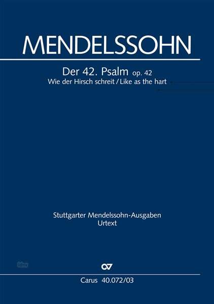 Psalm 42,KA.CV40.072/03 - Mendelssohn - Books -  - 9790007060626 - 