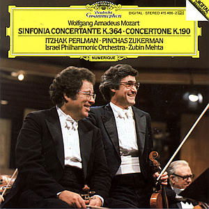 Sinfonia Concertante Kv 364/+ - Perlman,i. / Zukerman / Metha / Ipo - Muzyka - POL - 0028941548627 - 24 września 1985