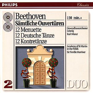 Beethoven: Complete Overtures - Kurt Masur & Sir Neville Marriner - Musik - CLASSICAL - 0028943870627 - 14. januar 1994