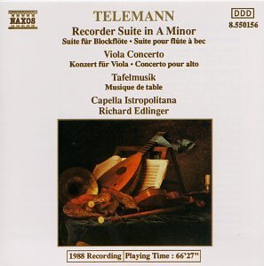 Recorder Suite / Viola Concerto / Tafelmusik - Telemann / Edlinger,richard - Musik - NCL - 0730099515627 - 27. oktober 1993