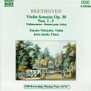 Cover for Beethoven / Nishizaki / Jando · Violin Sonatas Opus 30 1-3 (CD) (1994)