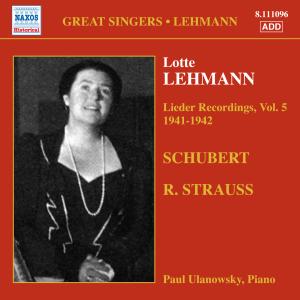 LEHMANN: Lieder Recordings Vl. 5 - Lotte Lehmann - Musiikki - Naxos Historical - 0747313309627 - maanantai 23. heinäkuuta 2007