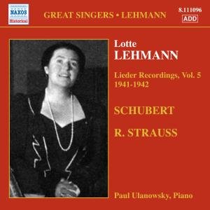 Cover for Lotte Lehmann · LEHMANN: Lieder Recordings Vl. 5 (CD) (2007)