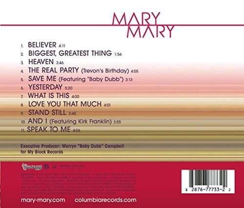 Mary Mary - Mary Mary - Musik - Sony - 0889854328627 - 5. maj 2017