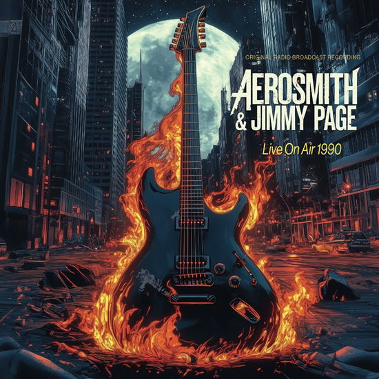 Cover for Aerosmith Feat Jimmy Page · Live on Air 1990 (Orange Vinyl) (LP) (2025)