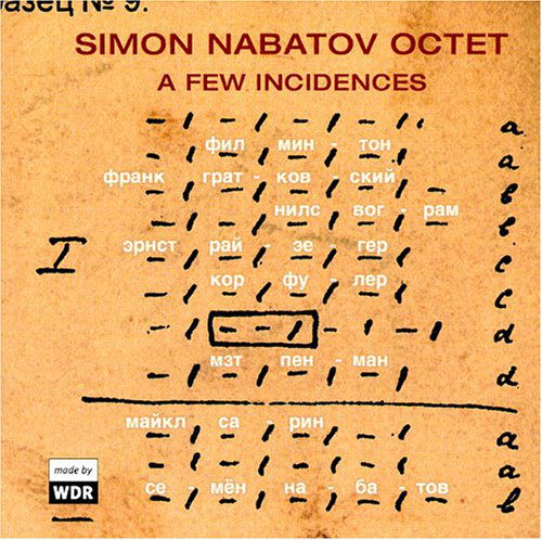 Cover for Simon -Octet- Nabatov · A Few Incidences (CD) (2005)
