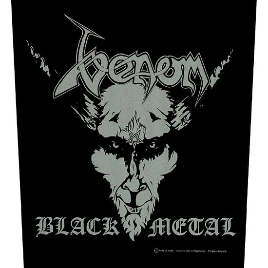 Venom Back Patch: Black Metal - Venom - Produtos - PHM - 5055339708627 - 19 de agosto de 2019