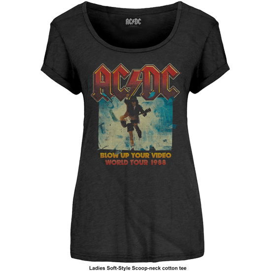 AC/DC Ladies T-Shirt: Blow Up Your Video - AC/DC - Fanituote - Perryscope - 5055979968627 - maanantai 12. joulukuuta 2016