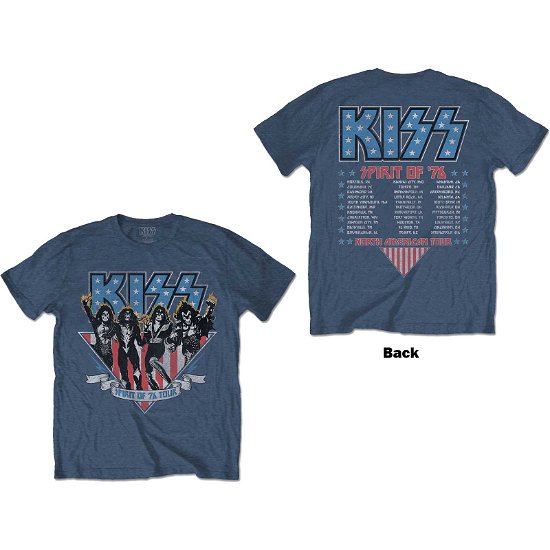 KISS Unisex T-Shirt: Americana (Back Print) - Kiss - Merchandise -  - 5056561045627 - 