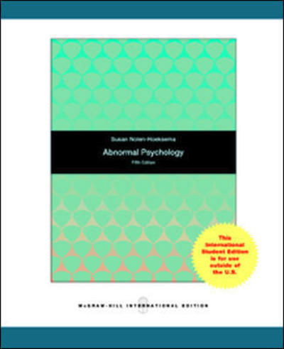 Cover for Susan Nolen-Hoeksema · Abnormal Psychology (Paperback Book) (2010)