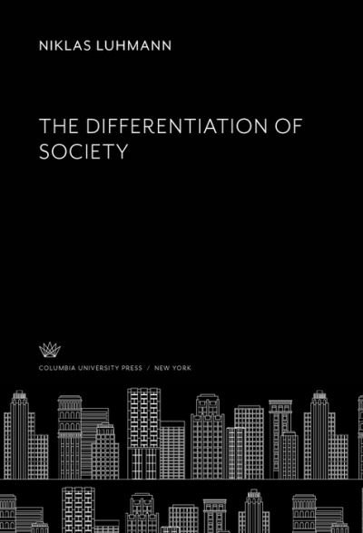 Cover for Niklas Luhmann · Differentiation of Society (N/A) (1982)