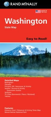 Cover for Rand McNally · Rand McNally Easy to Read Folded Map: Washington State Map (Kort) (2021)