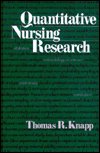 Cover for Thomas R. Knapp · Quantitative Nursing Research (Hardcover Book) (1998)