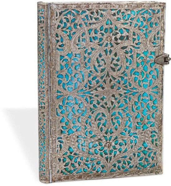 Cover for Paperblanks · Maya Blue (Silver Filigree Collection) Midi Lined Hardcover Journal - Silver Filigree Collection (Hardcover Book) (2013)
