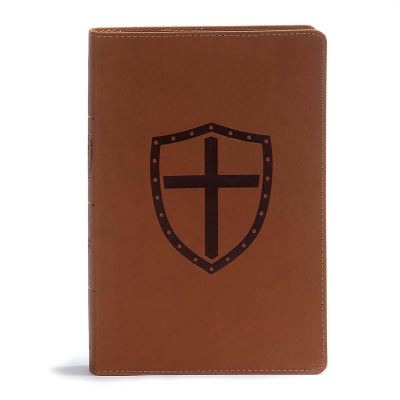 Cover for CSB Bibles by Holman · CSB Defend Your Faith Bible, Walnut LeatherTouch : The Apologetics Bible for Kids (Imitation Leather Bo) (2019)