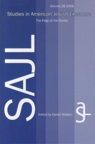 Cover for Daniel Walden · Studies In American Jewish Literature: Vol. 28, 2009 (Pocketbok) (2010)