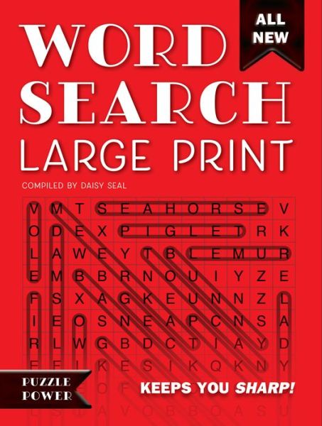 Cover for Daisy Seal · Word Search Large Print (Red): Word Play Twists and Challenges - Puzzle Power (Spiral Book) [New edition] (2018)