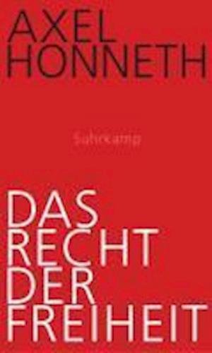 Cover for Axel Honneth · Recht Der Freiheit (Buch)