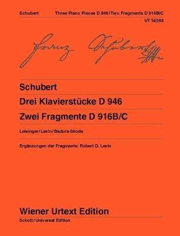 Drei Klavierstucke D 946 - Franz Schubert - Boeken - Wiener Urtext Edition, Musikverlag Gesmb - 9783850557627 - 8 december 2016