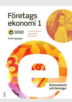 Cover for Jan-Olof Andersson · E3000 Företagsekonomi 1 Kommentarer och lösningar (Book) (2022)