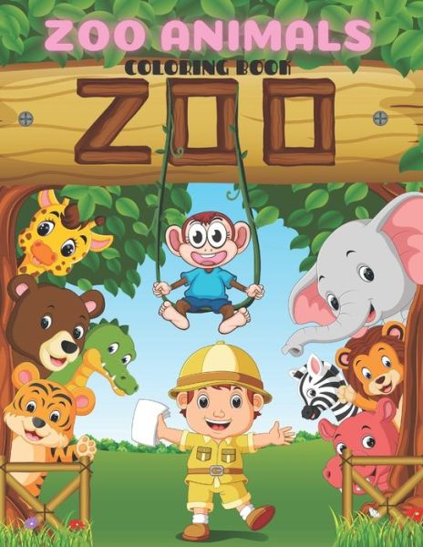 Cover for Alice Dunaway · Zoo Animals - Coloring Book (Paperback Book) (2020)