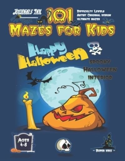 Cover for Sk · Halloween Maze Book for Kids Ages 4-8 (Pocketbok) (2020)