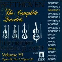 Complete Quartets 6 - Beethoven / Orford String Quartet - Music - DELOS - 0013491303628 - May 3, 1994