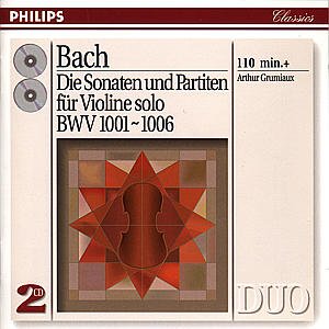 J.S. Bach: Sonatas & Partitas For Solo Violin - Arthur Grumiaux - Musik - PHILIPS - 0028943873628 - 31 december 1993