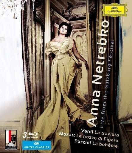 Cover for Anna Netrebko / Gaston Rivero /  Plácido Domingo / Marina Prudenskaya Staatskapelle Berlin / Daniel Barenboim · Operas from Salzburg Festival (2005, 2006, 2012) (Blu-ray) (2014)