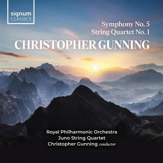 Christopher Gunning: Symphony No. 5. String Quartet No. 1 - Royal Philharmonic Orchestra / Christopher Gunning / the Juno Quartet - Music - SIGNUM RECORDS - 0635212067628 - June 4, 2021