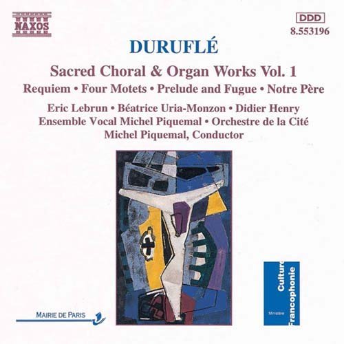 Cover for Orch De La Citepiquemal · Duruflesacred Choral Organ Works 1 (CD) (1995)