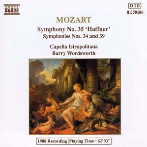 Cover for Mozart / Wordsworth · Symphonies 34, 35 &amp; 39 (CD) (1994)